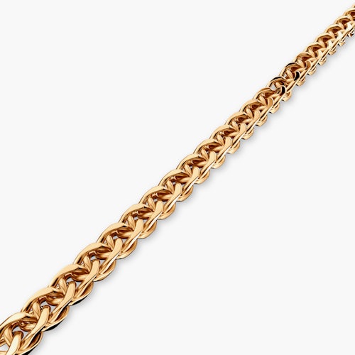 Łańcuszek Savicki 0,8mm: dwukolorowe złoto 585, lisi ogon